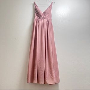 Blush maxi dress, bridesmaid